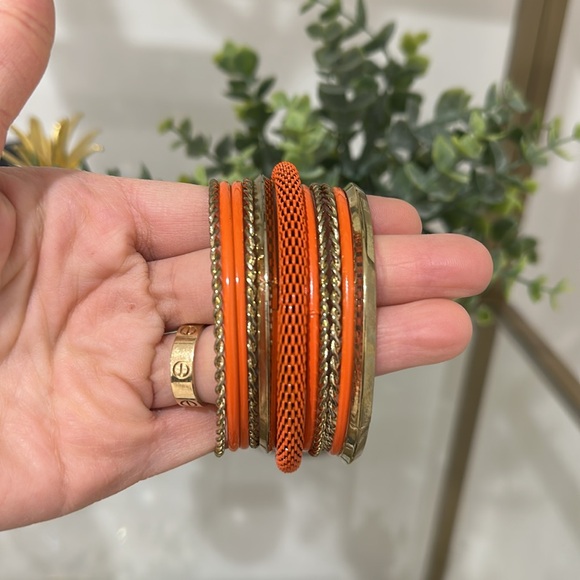 Cache Orange bangle set - Picture 4 of 7